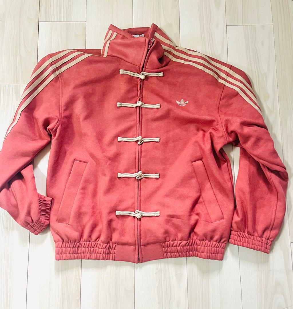 L 海外限定adidas originals スエード トラックジャケット