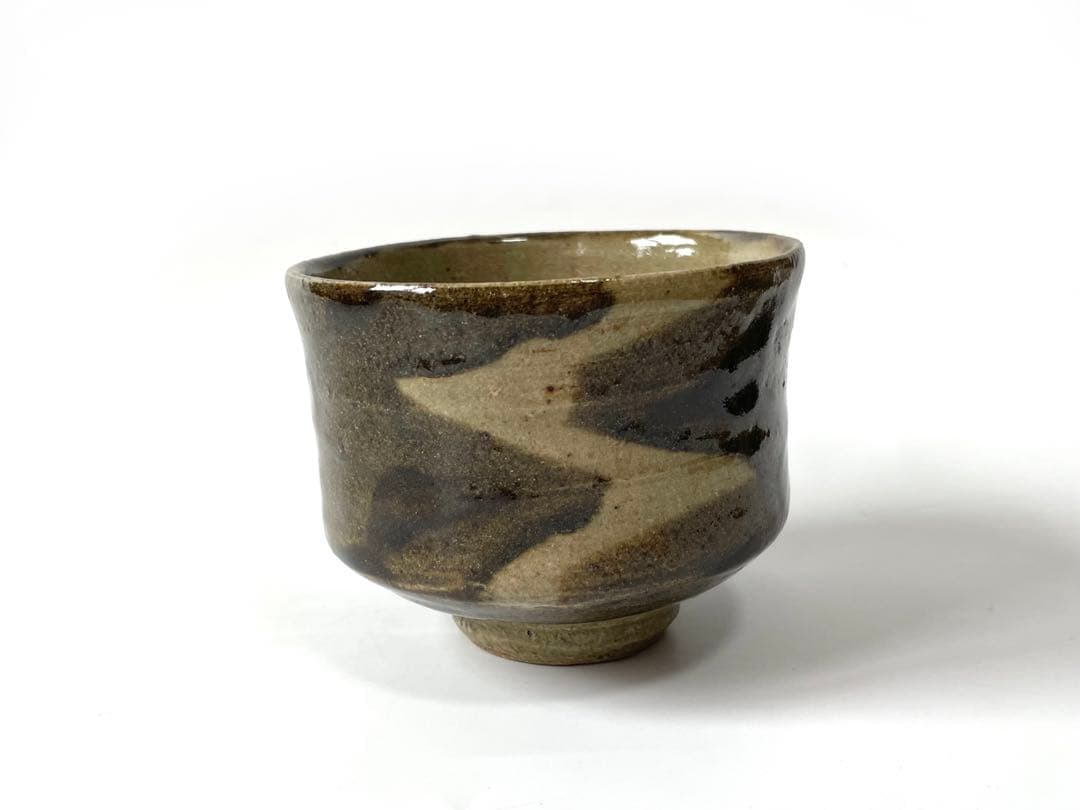 陶芸家　人間国宝　濱田庄司　浜田庄司　？　茶碗　鉄絵　稲妻