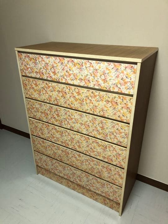 花柄チェスト B (タンス)昭和　レトロポップ　姫タンス　ファンシー　70s