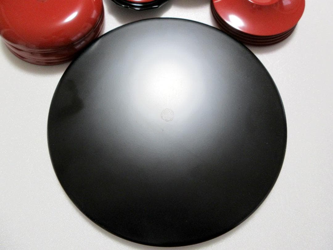 【美品】琉球漆器 菓子器 銘々皿 茶托 丸盆 計12点まとめて / 沖縄伝統工芸