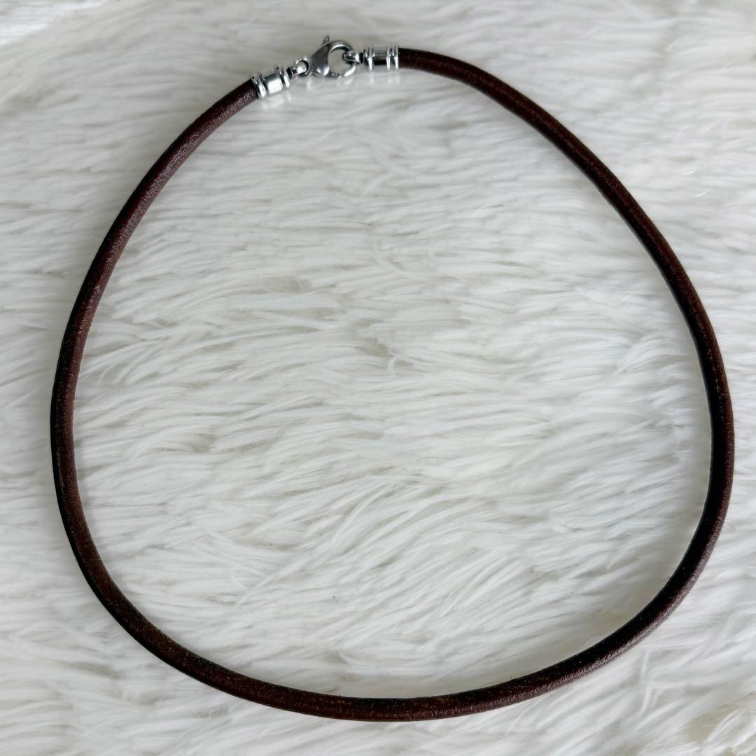 希少♡メンズサイズ♡レザーケース♡保存箱付♡ブルガリ チョーカー ネックレス