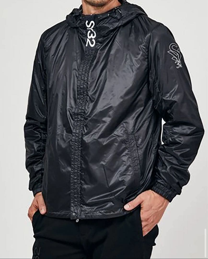 【美品】SY32 ナイロンジャケット リバーシブル 黒 Mサイズ