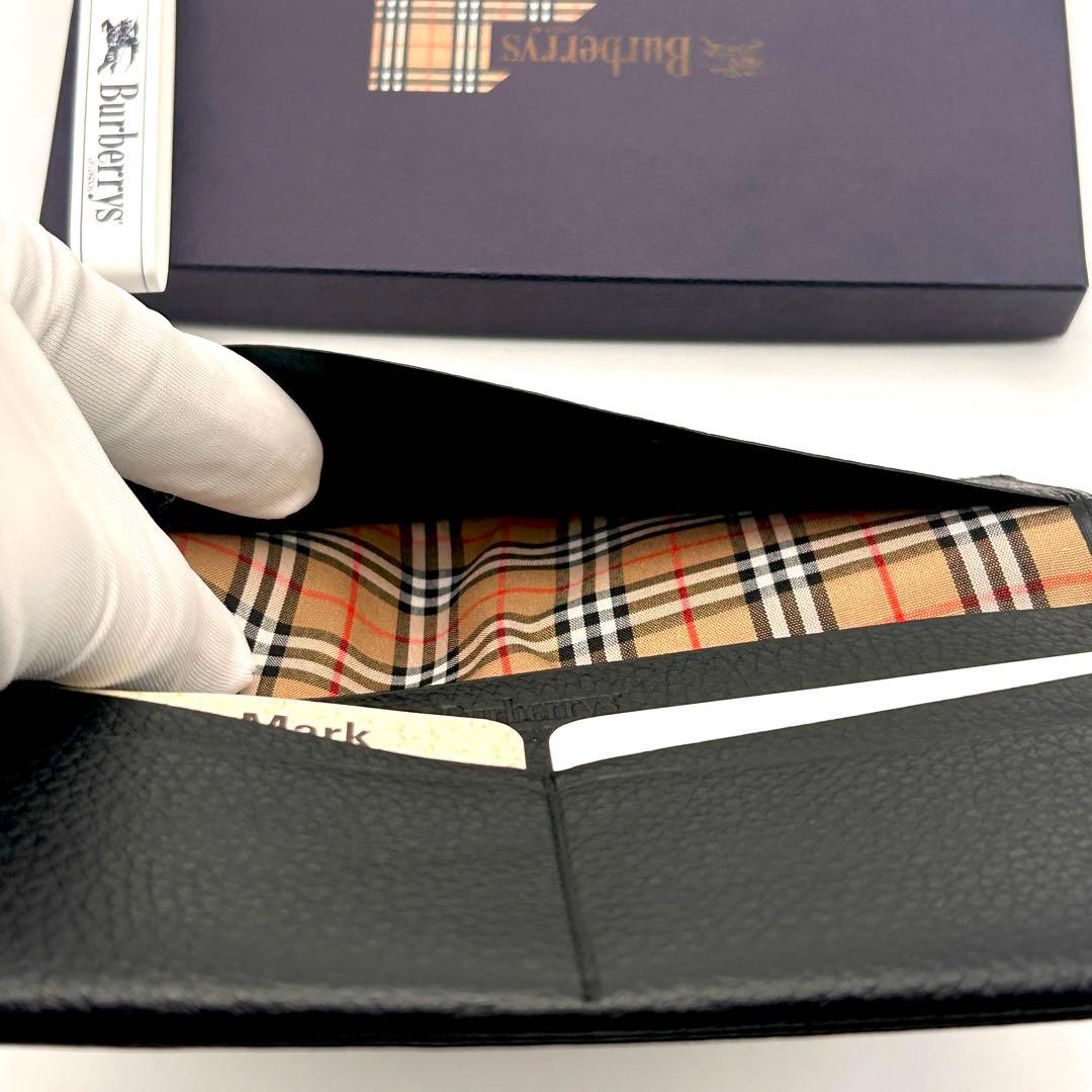 【新品未使用】Burberrys バーバリー 長財布 お札入れ レザー ブラック
