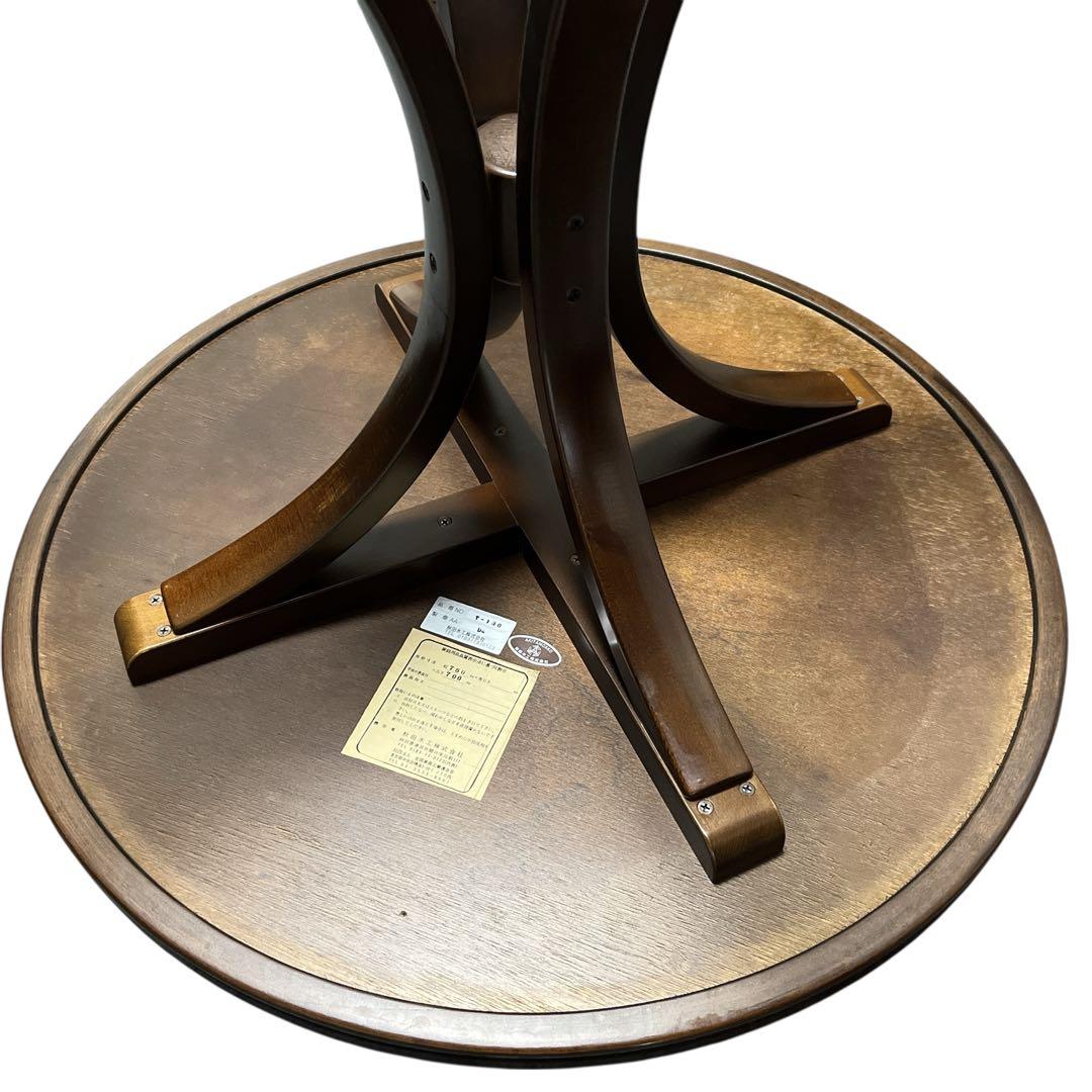 秋田木工 ダイニングテーブル T-130 丸テーブル 75cm 曲木 天然木