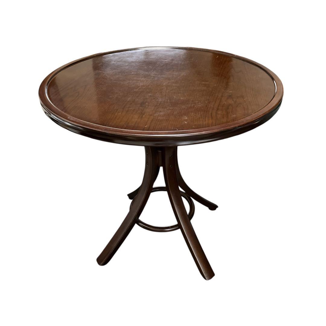 秋田木工 ダイニングテーブル T-130 丸テーブル 75cm 曲木 天然木