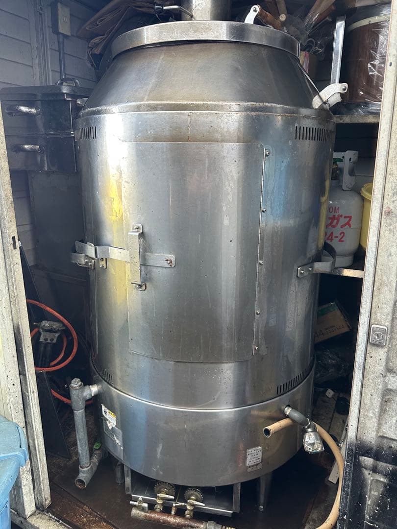 カモ焼釜 都市ガス 中古品 直接引取りのみ