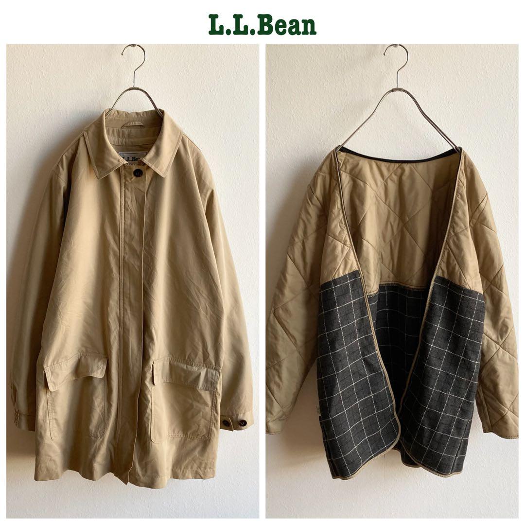 ビンテージ エルエルビーン キルティング ライナー付 ステンカラーコート