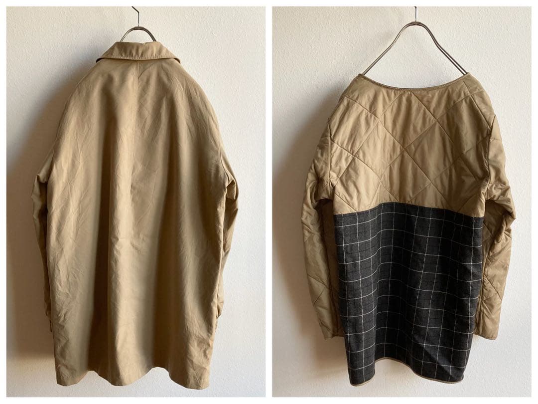 ビンテージ エルエルビーン キルティング ライナー付 ステンカラーコート