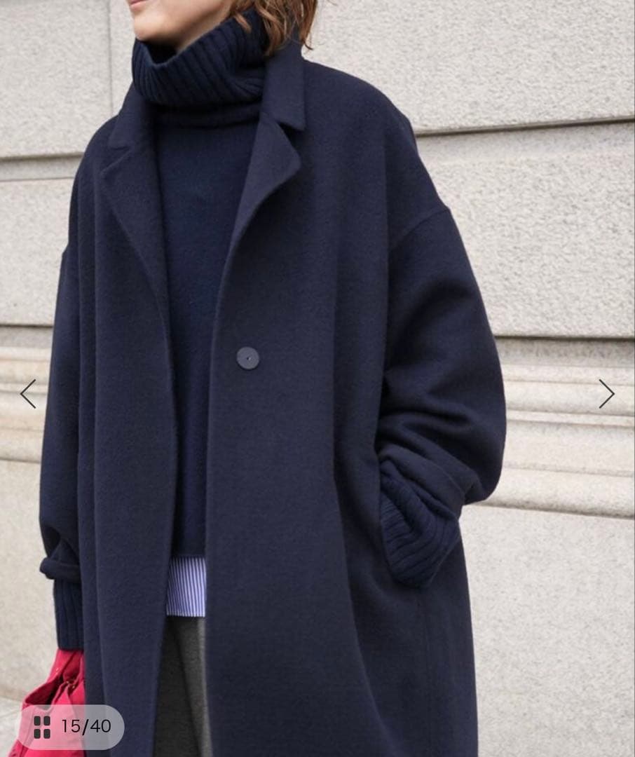 【今期 美品36】Deuxieme Classe *ウールアンゴラ リバーコート