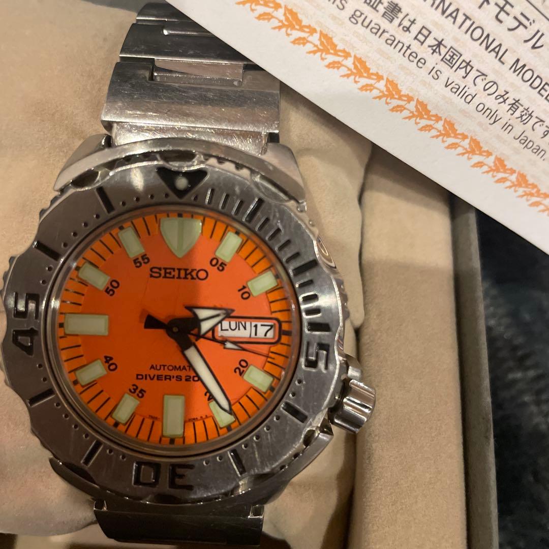 セイコー ダイバー オレンジ 自動巻き