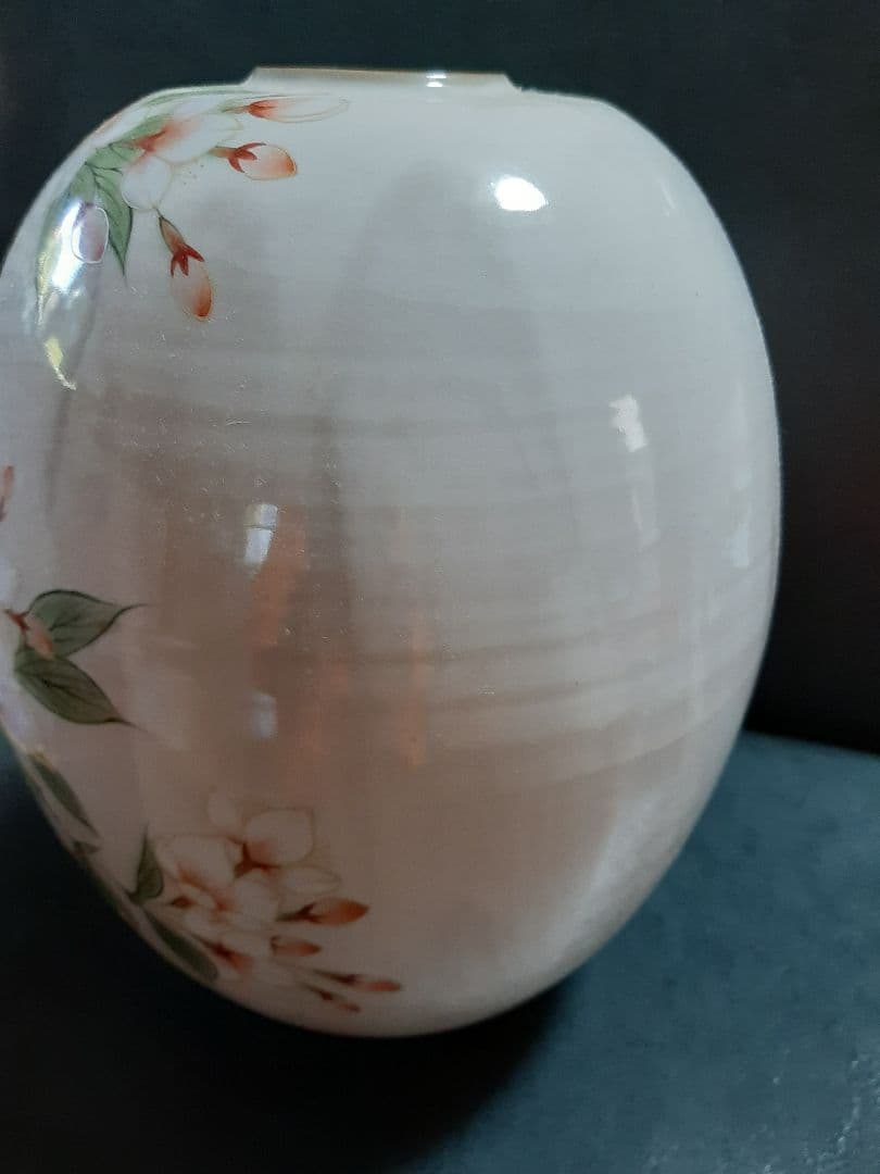 京焼 清水焼 陶葊 土渕陶あん (陶あん窯) 白掛桜 花生 茶道 京都