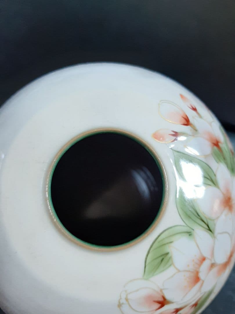 京焼 清水焼 陶葊 土渕陶あん (陶あん窯) 白掛桜 花生 茶道 京都