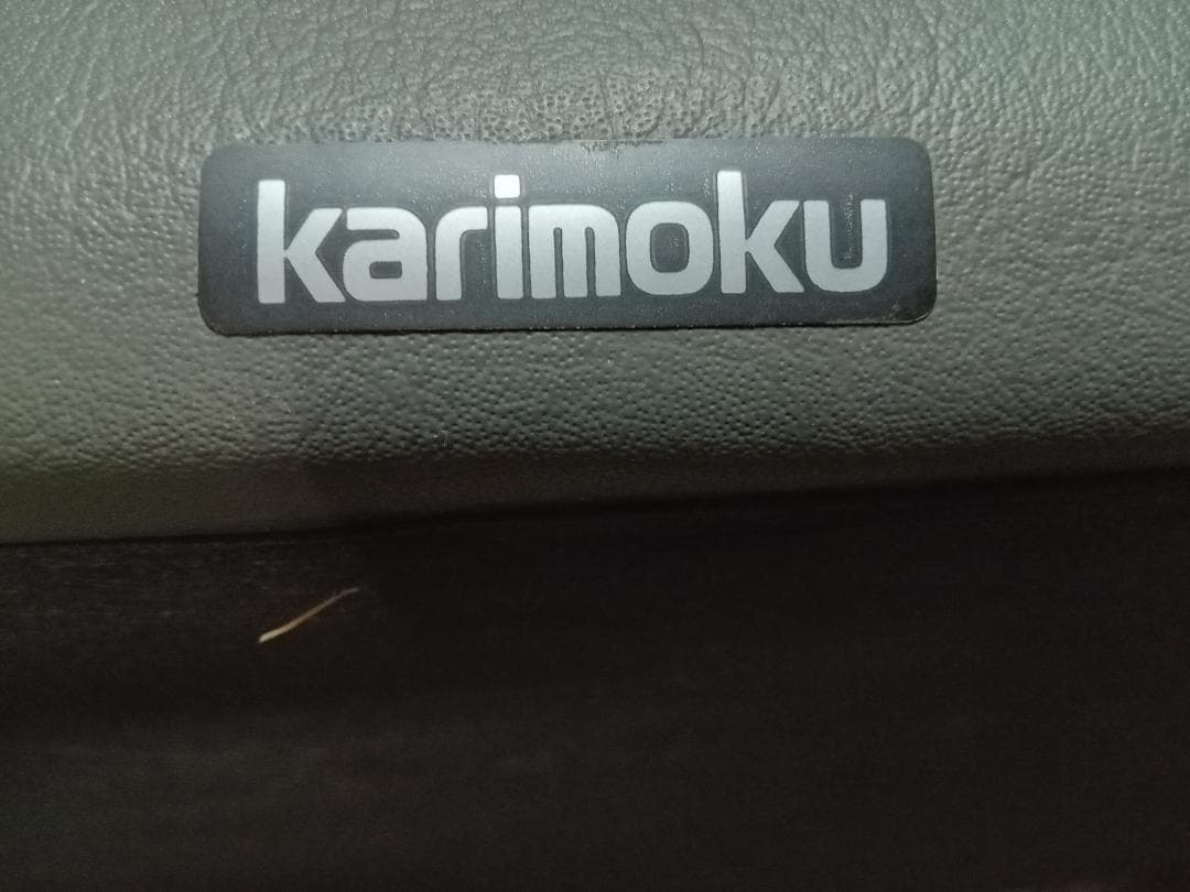 karimoku グレー レザー ソファ (2)