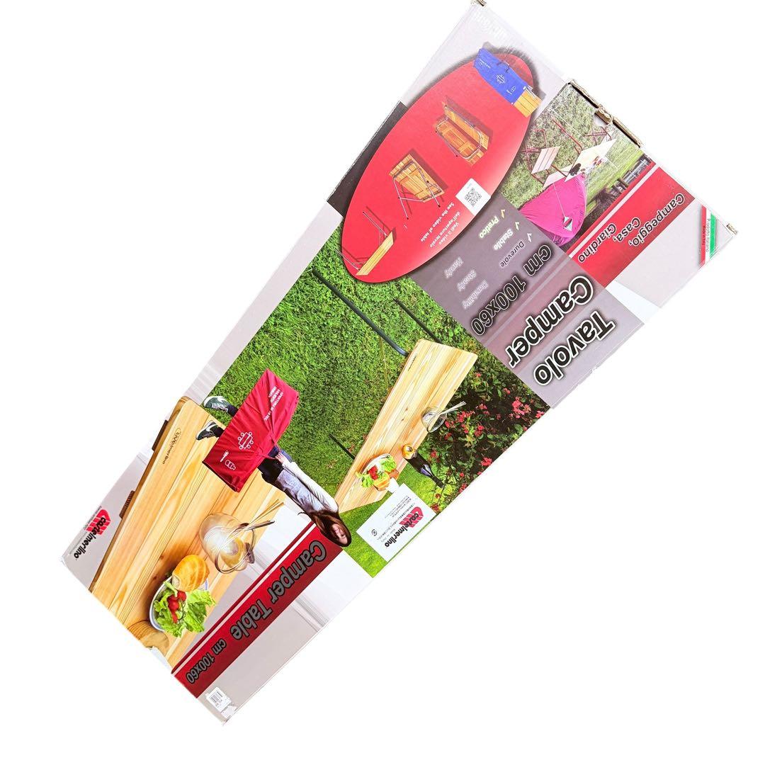 新品未開封 カステルメルリーノ 100☓60　ハイ＆ローキャンパーテーブル 黒