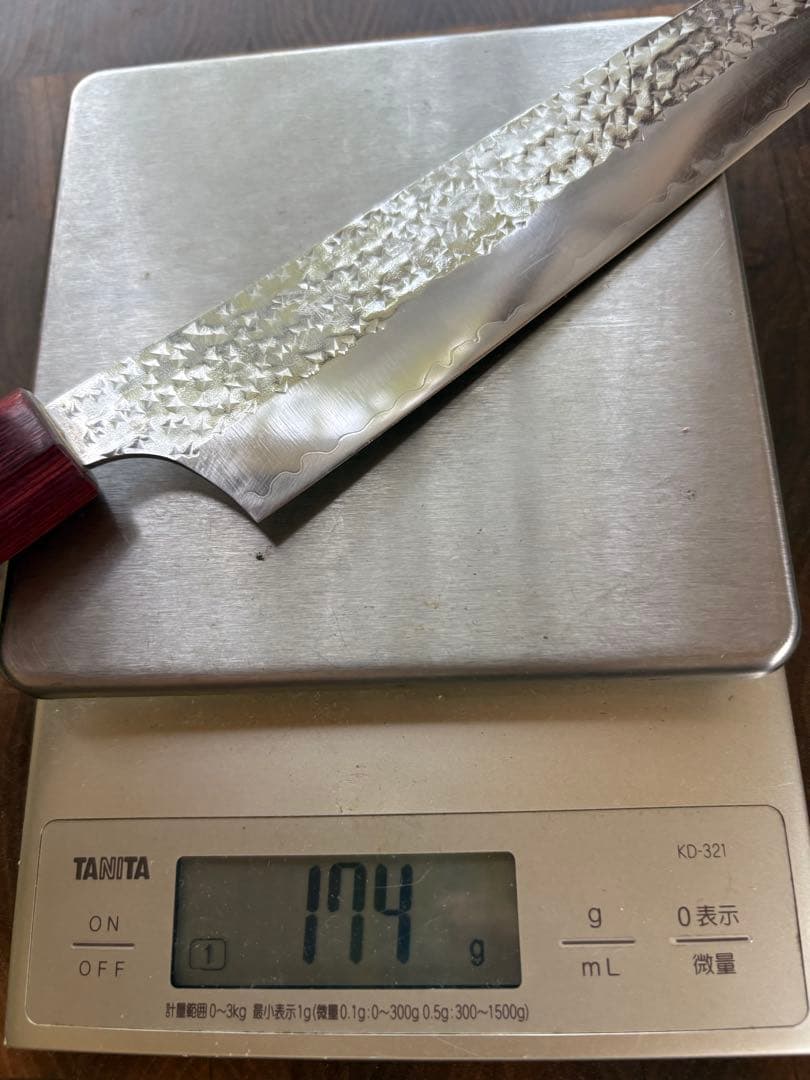 黒崎優　閃光　鋭　切付　筋引　包丁 270mm 紫檀　粉末ハイス