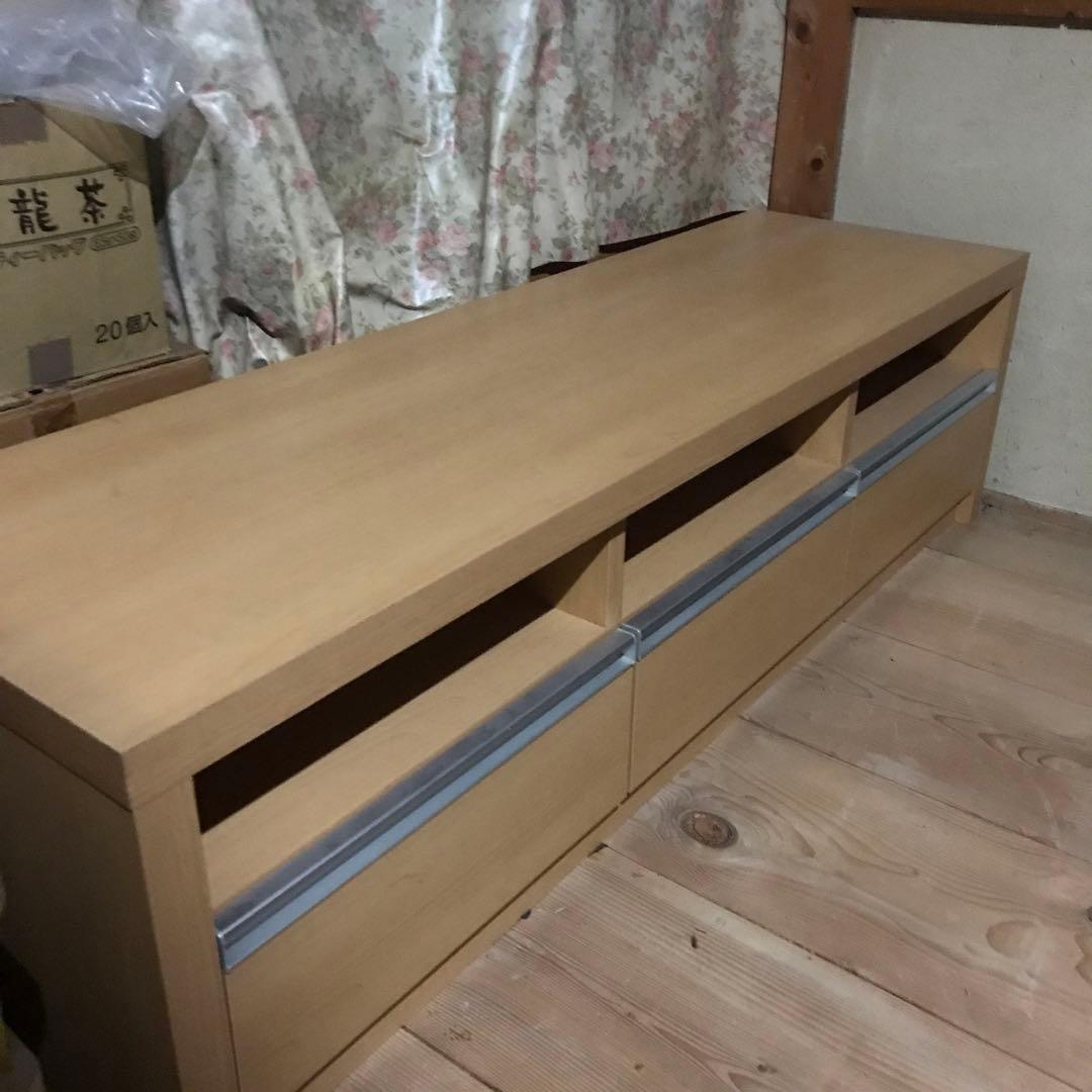 テレビ台 ナチュラルウッドカラー 引き出し 下開き扉付き ソフトダウンステー