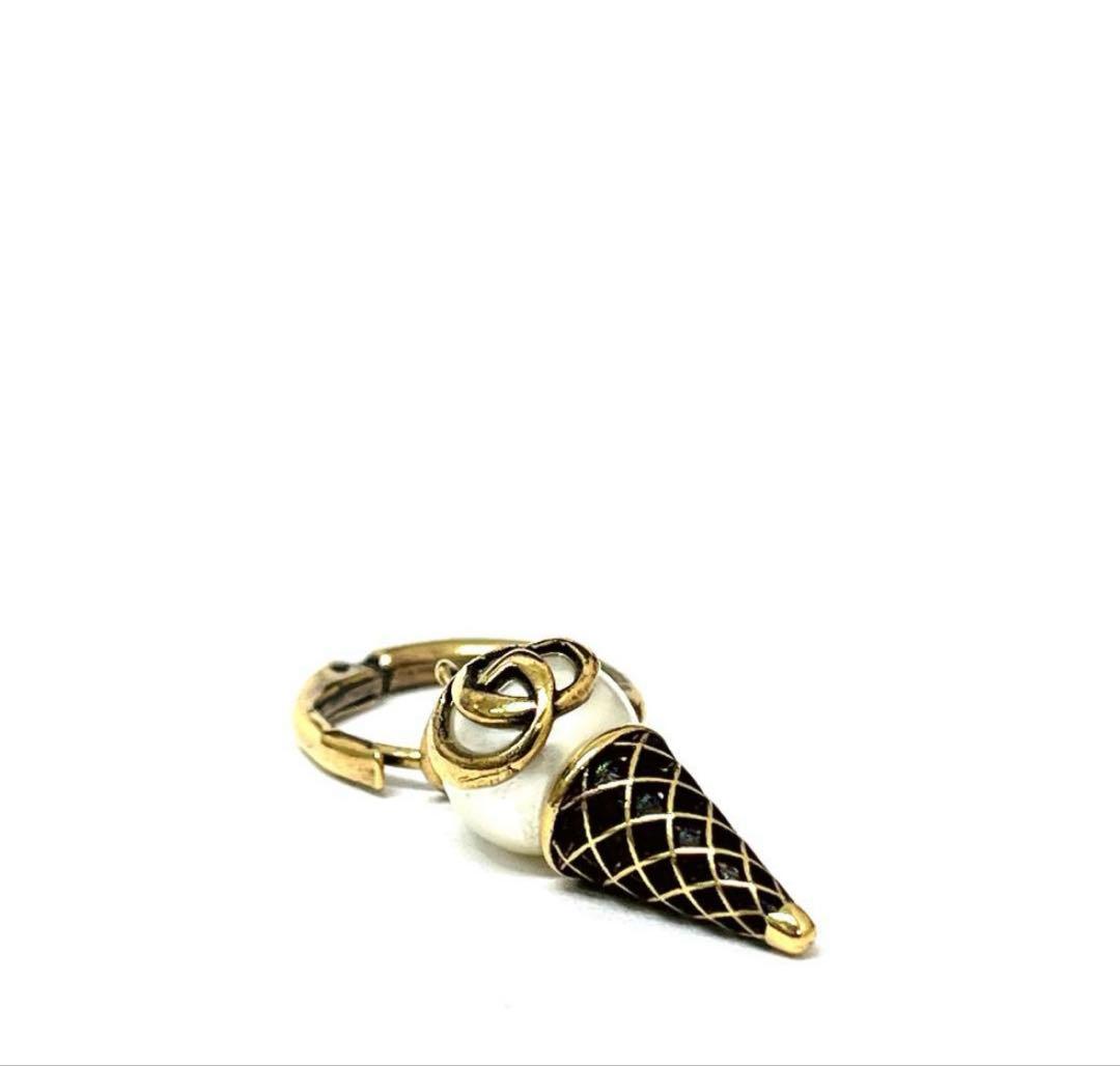 GUCCI　ピアス　アイスクリームコーン　GGマーモント　片耳用