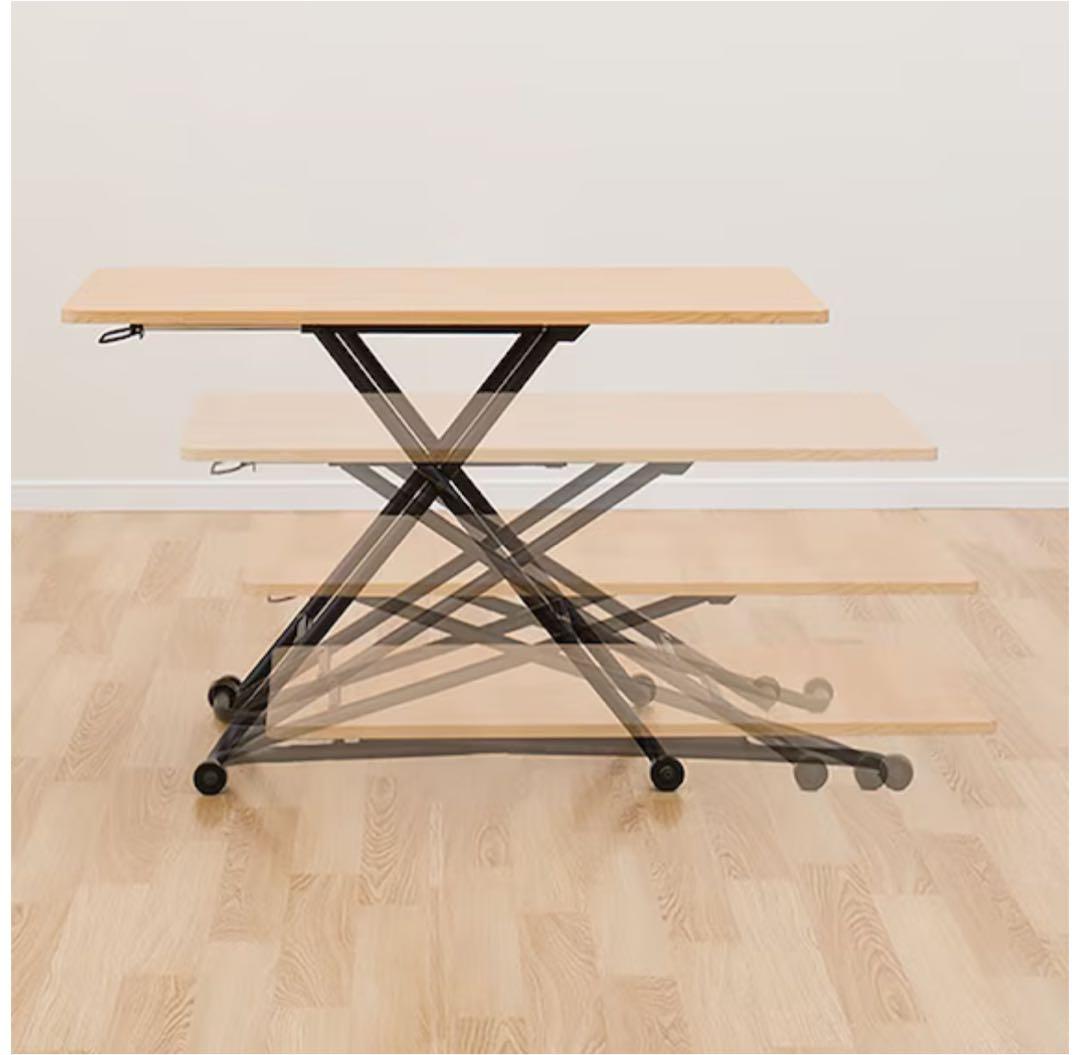 ニトリ　昇降式（手動）テーブル　 幅110cm x奥行55cm