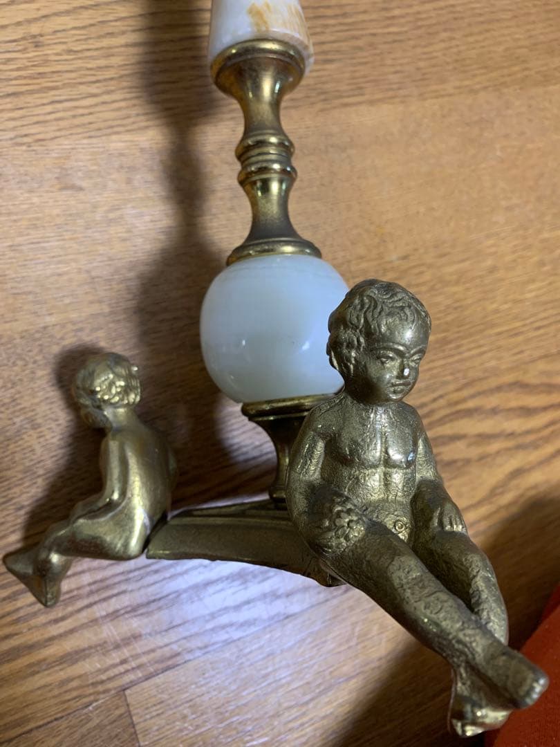 大理石灰皿 アンティーク 真鍮　アッシュトレイ