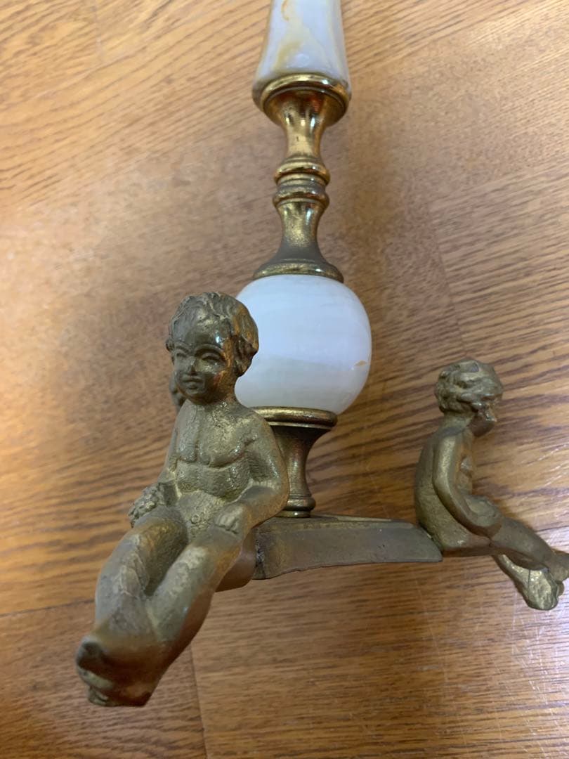 大理石灰皿 アンティーク 真鍮　アッシュトレイ