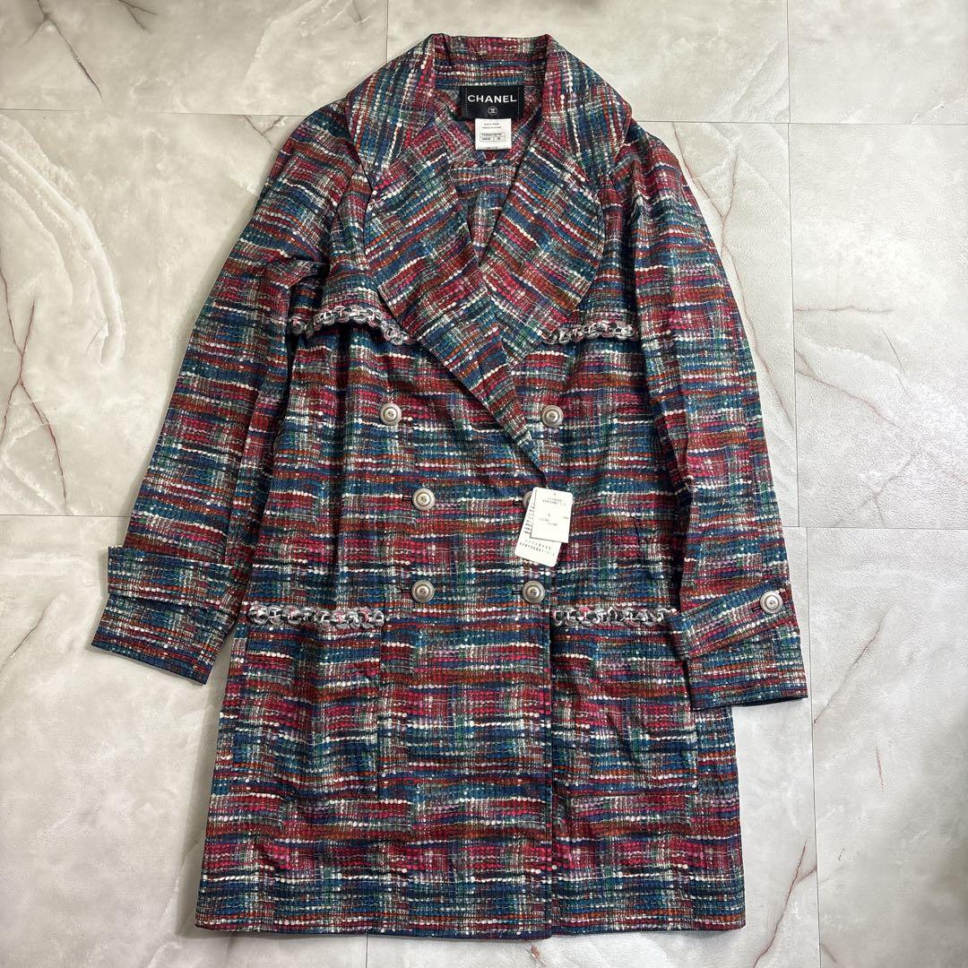 未使用　シャネル　トレンチコート　ココマーク　38