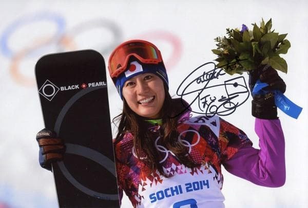 日本代表　冬季オリンピック　スノーボード　竹内　智香 　直筆サイン入りフォト