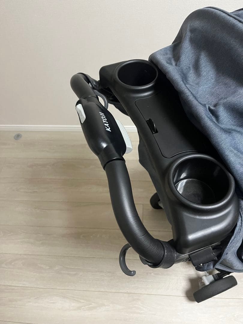 KATOJI 二人でゴーDX ブラック 2人乗りベビーカー　レインカバー未使用