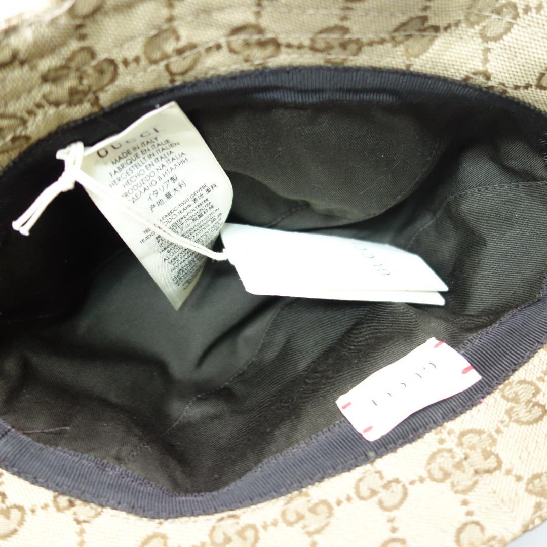 未使用 グッチ キッズチルドレンズ オリジナルGG フェドラハット 56cm