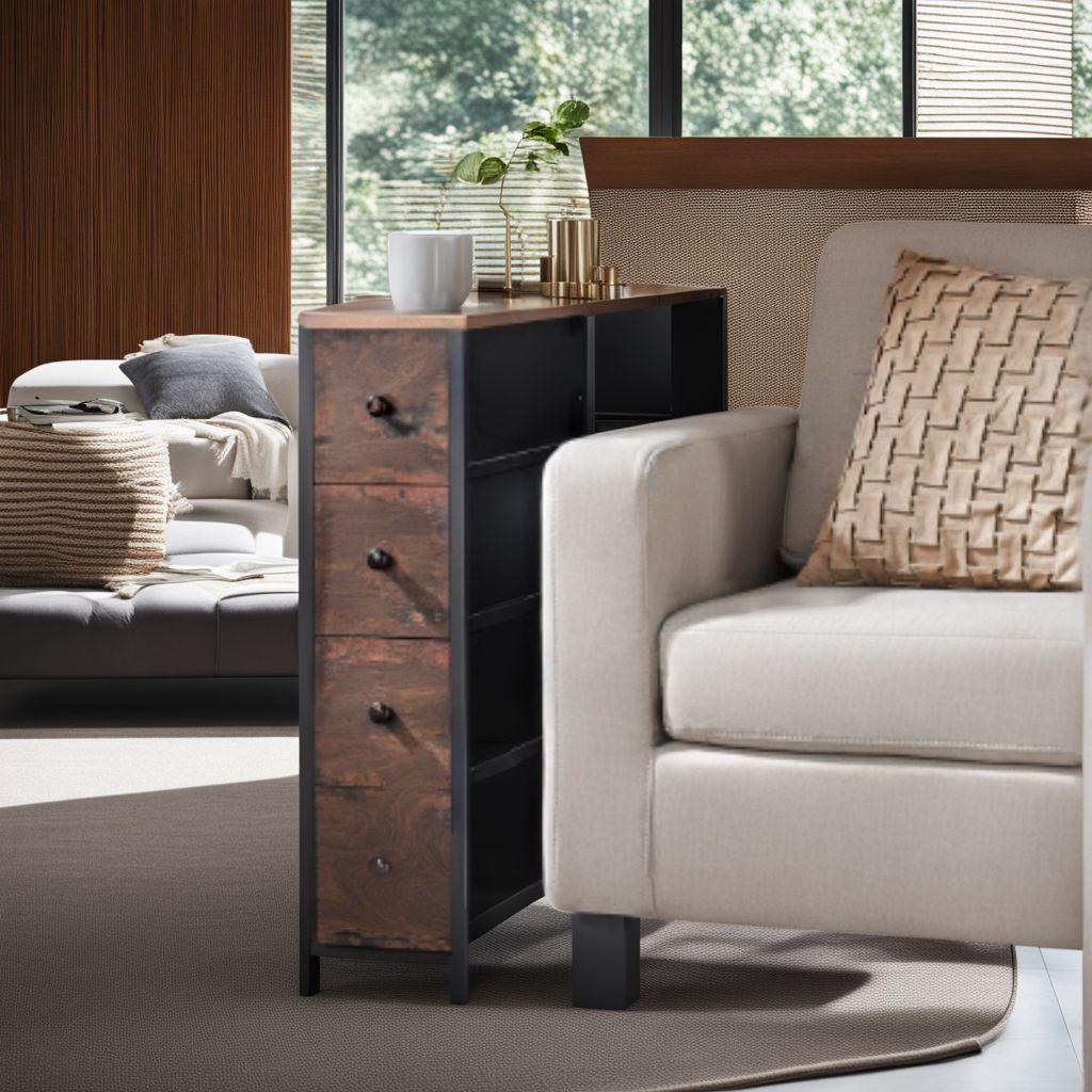 すきま収納 スリム 木目調のおしゃれなデザイン チェスト 棚