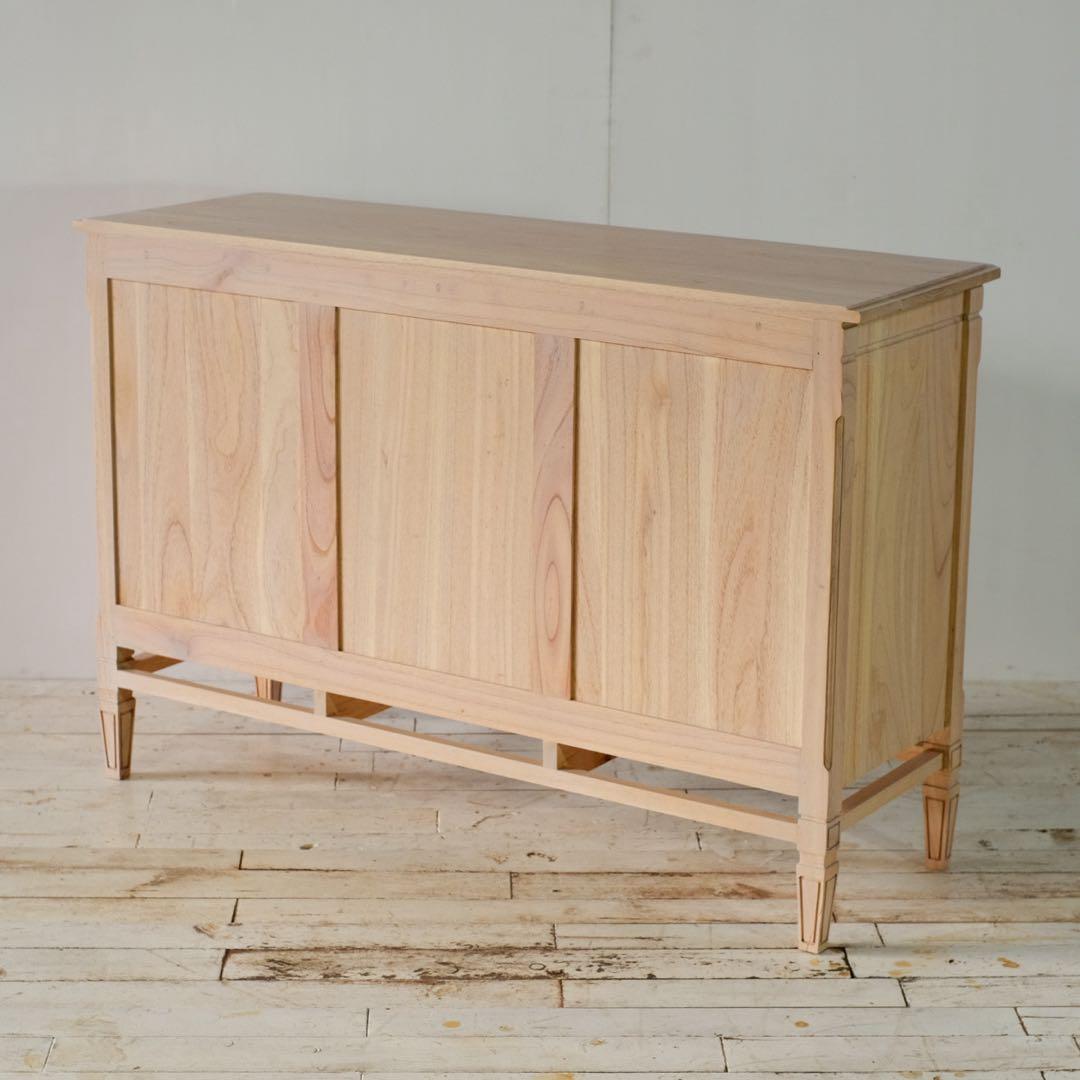 B 新品 ローキャビネット 収納棚 ナチュラル カントリー 北欧 ハワイアン