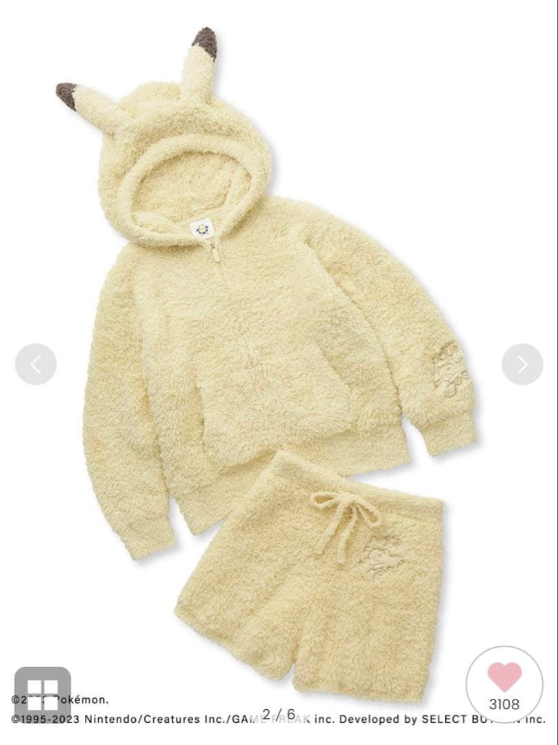 ぴぴ【新品未使用】ジェラピケ ポケモンスリープ ピカチュウパーカー