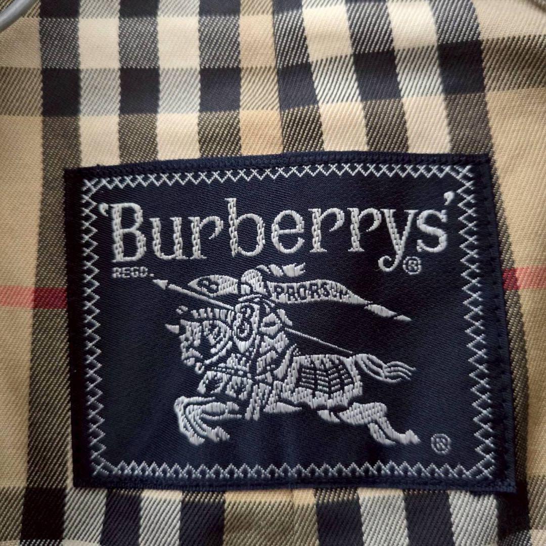 Burberrys ステンカラーコート カーキ 裏地ノバチェック　ベルト付き