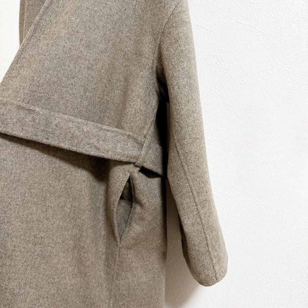 極美品IENA♡MANTECOダブルフェイスコート グレー ベルト ノーカラー