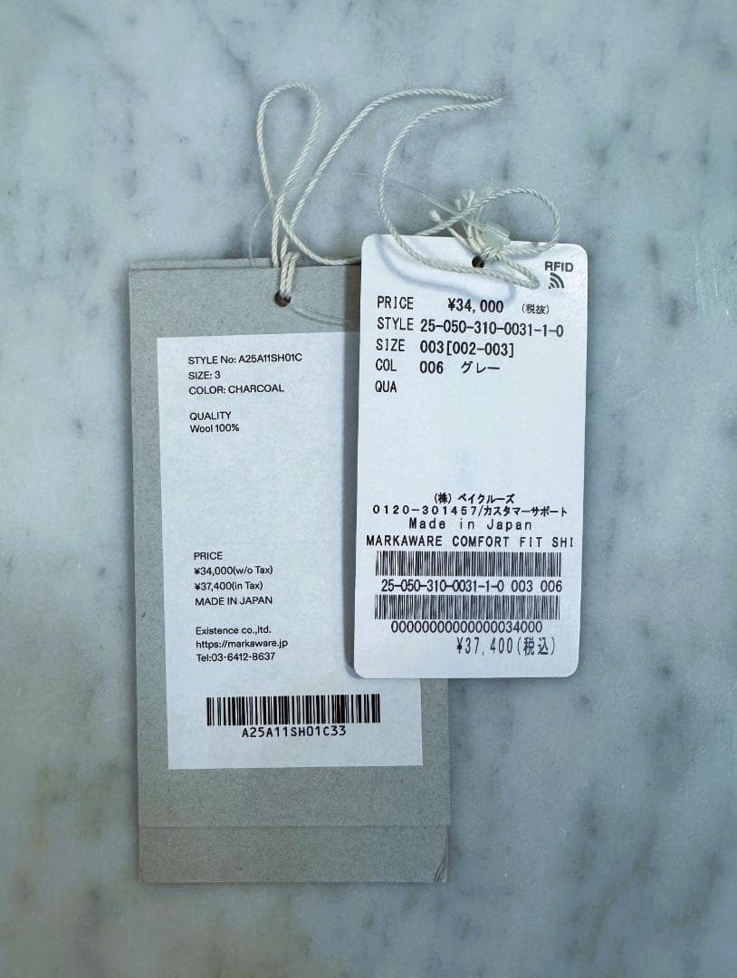 トップス MARKAWARE COMFORT FIT SHIRT A25A11SH01C