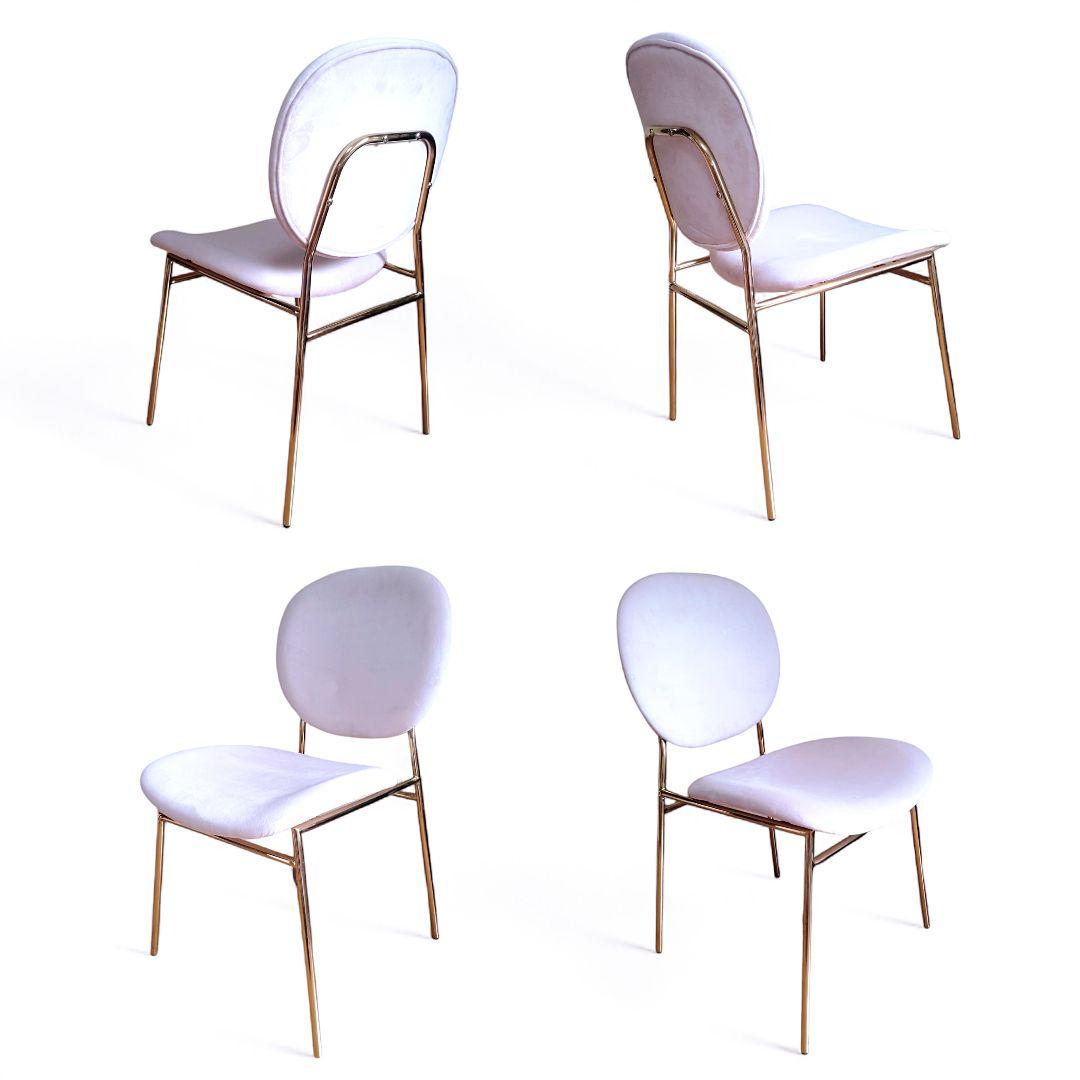 Francfranc　フランフラン　ベル チェア 2　ピンク/ゴールド脚