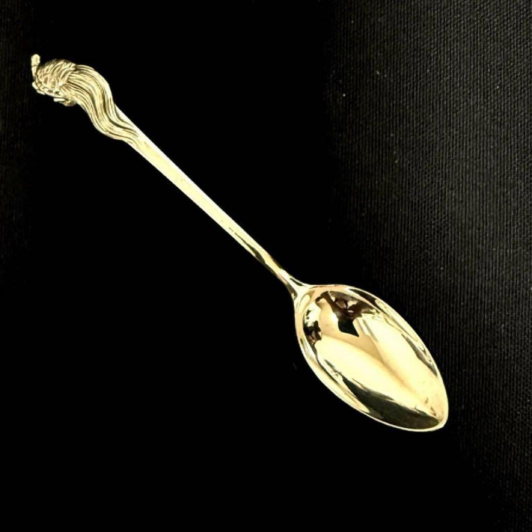 SILVER 950 シルバー 鳥 オウム図 11.7㎝ スプーン