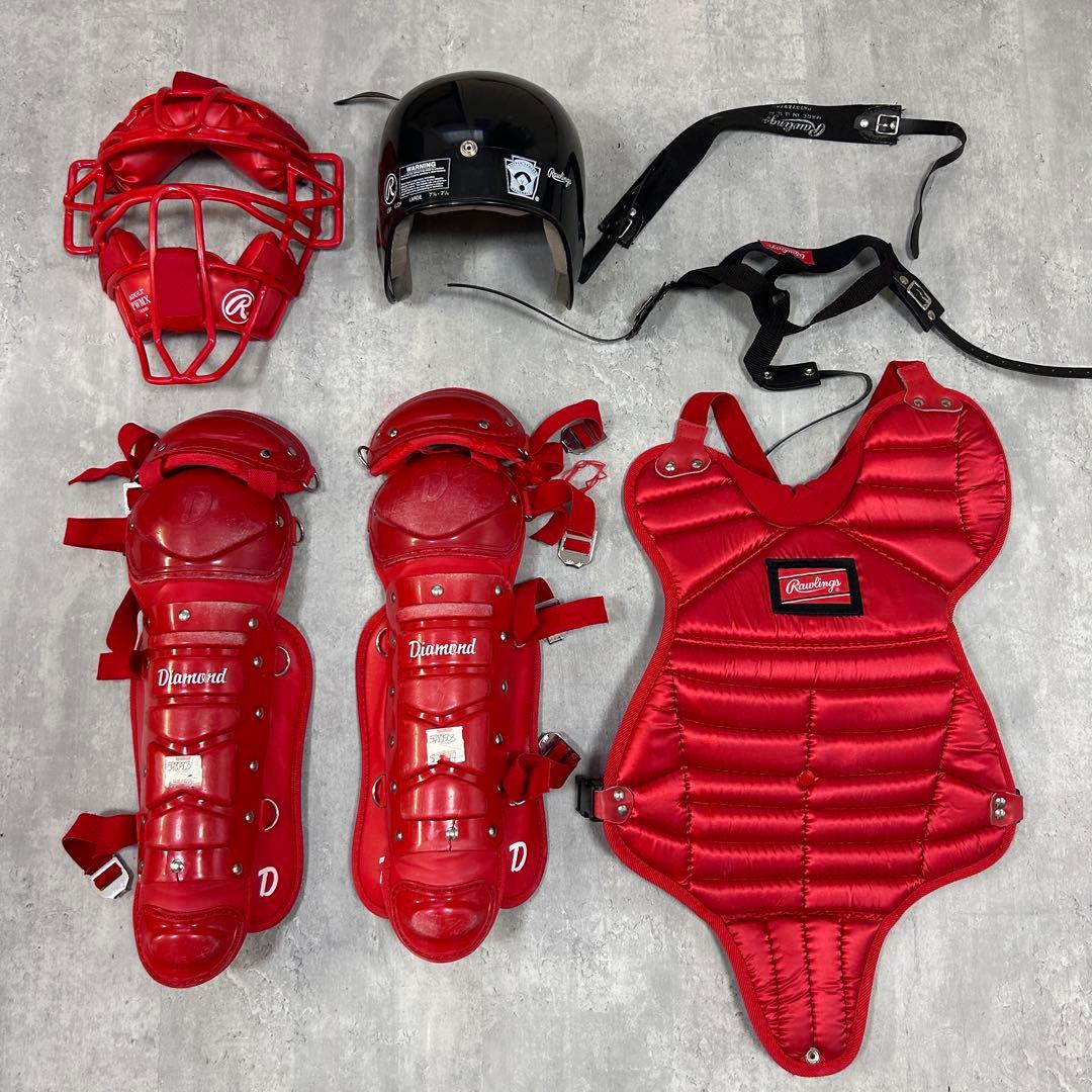 A880 少年用 7〜10歳用 キャッチャー防具一式 マスク レガース 胸当て