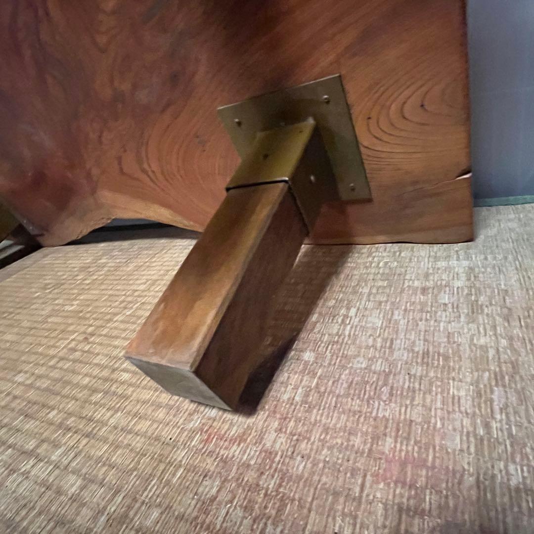 一枚板 無垢 天然木 耳付き 座卓 ローテーブル 和モダン