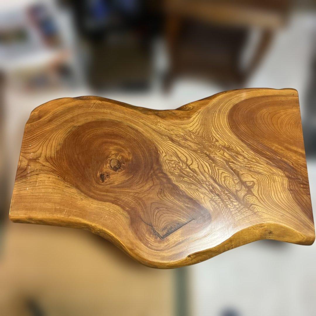 一枚板 無垢 天然木 耳付き 座卓 ローテーブル 和モダン