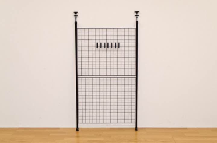 つっぱり式パーテーション　89cm幅　BK/WH