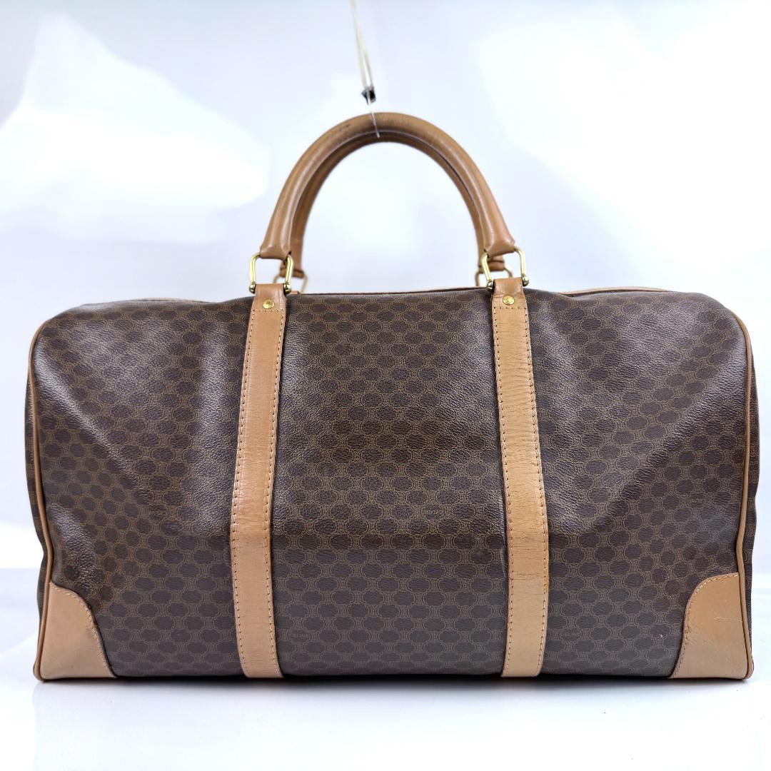 美品 セリーヌ ボストンバッグ マカダム モノグラム 嘉手納 大容量 旅行