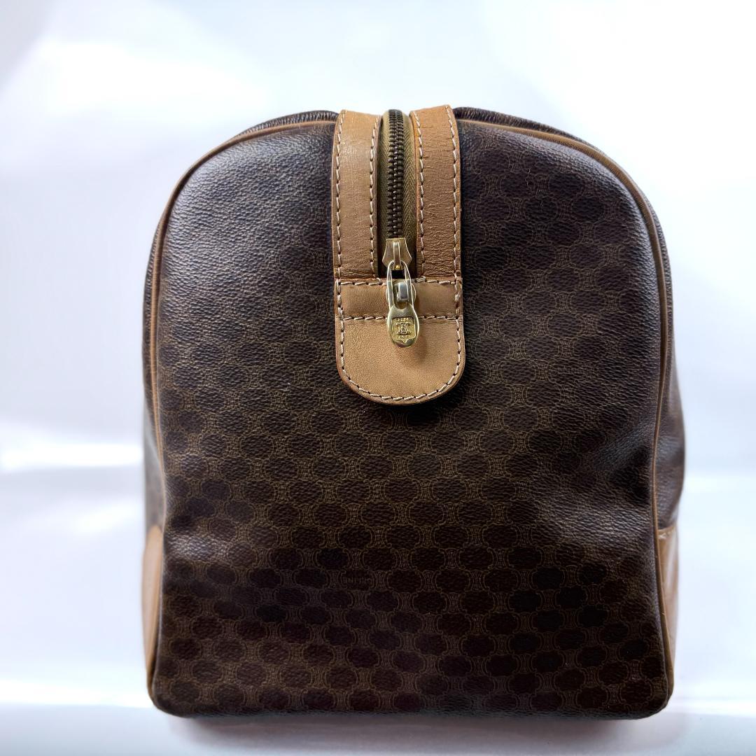 美品 セリーヌ ボストンバッグ マカダム モノグラム 嘉手納 大容量 旅行