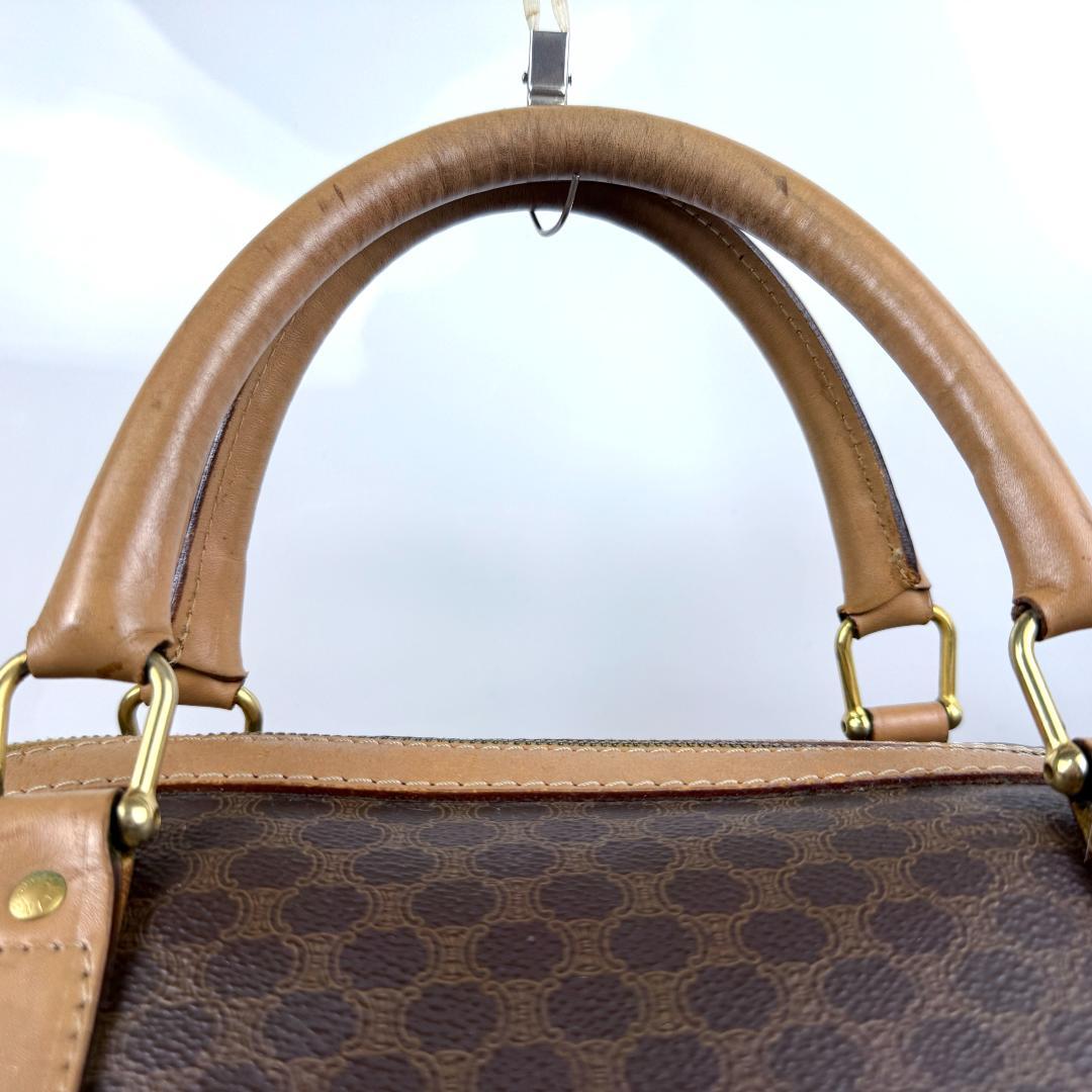 美品 セリーヌ ボストンバッグ マカダム モノグラム 嘉手納 大容量 旅行