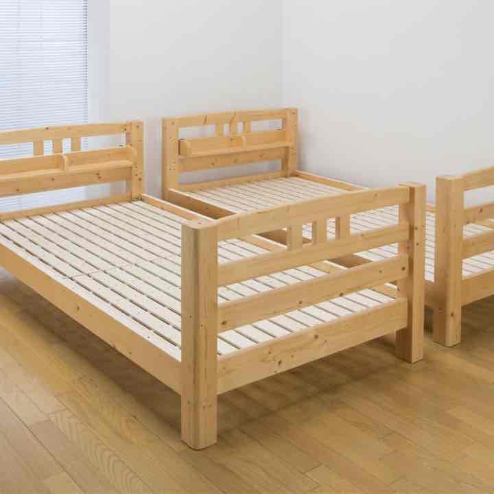 頑丈パイン材多段ベッド