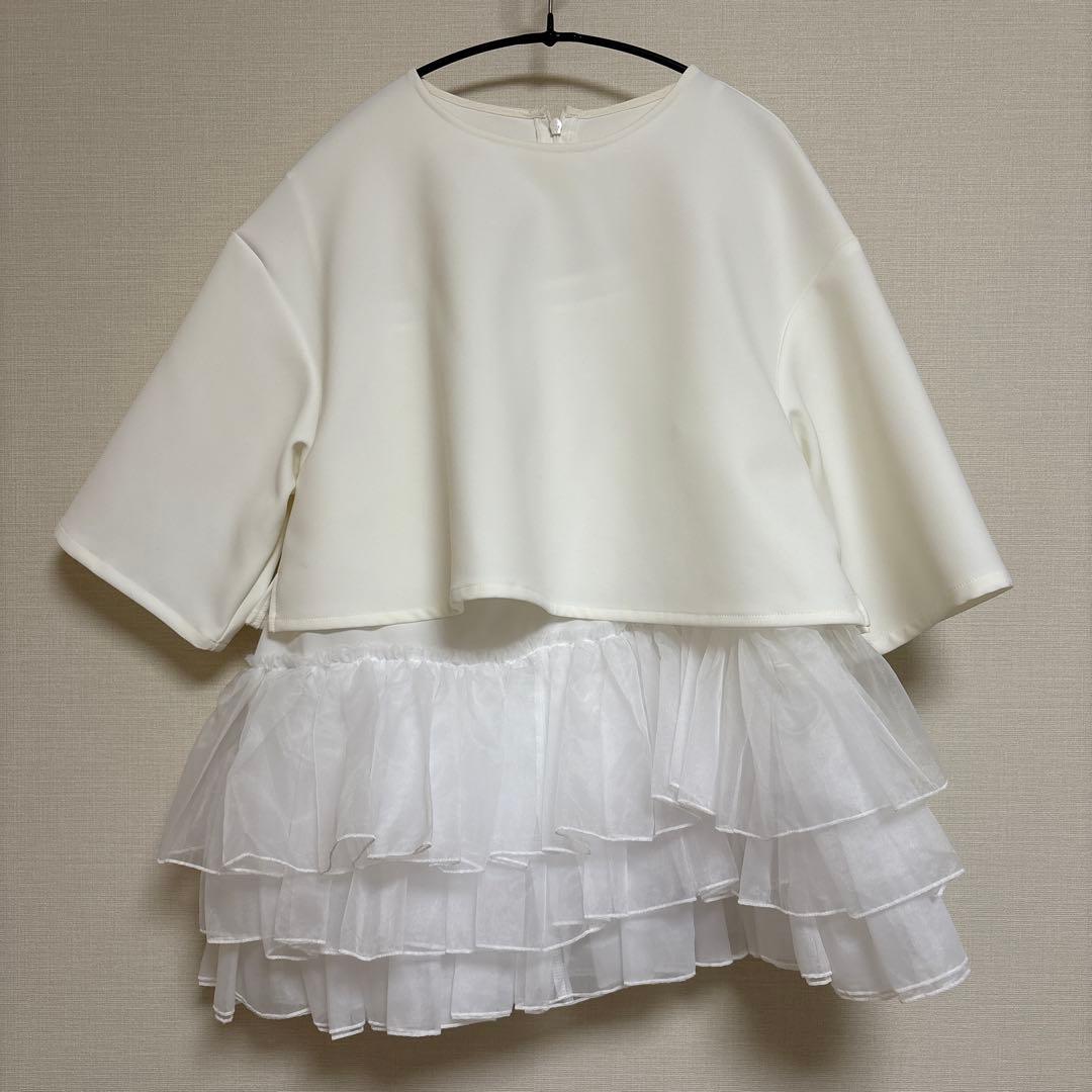 ★美品★ Hem tulle docking pullover