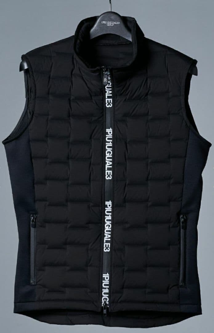 【1piu1uguale3】STAND DOWN VEST　ブラック