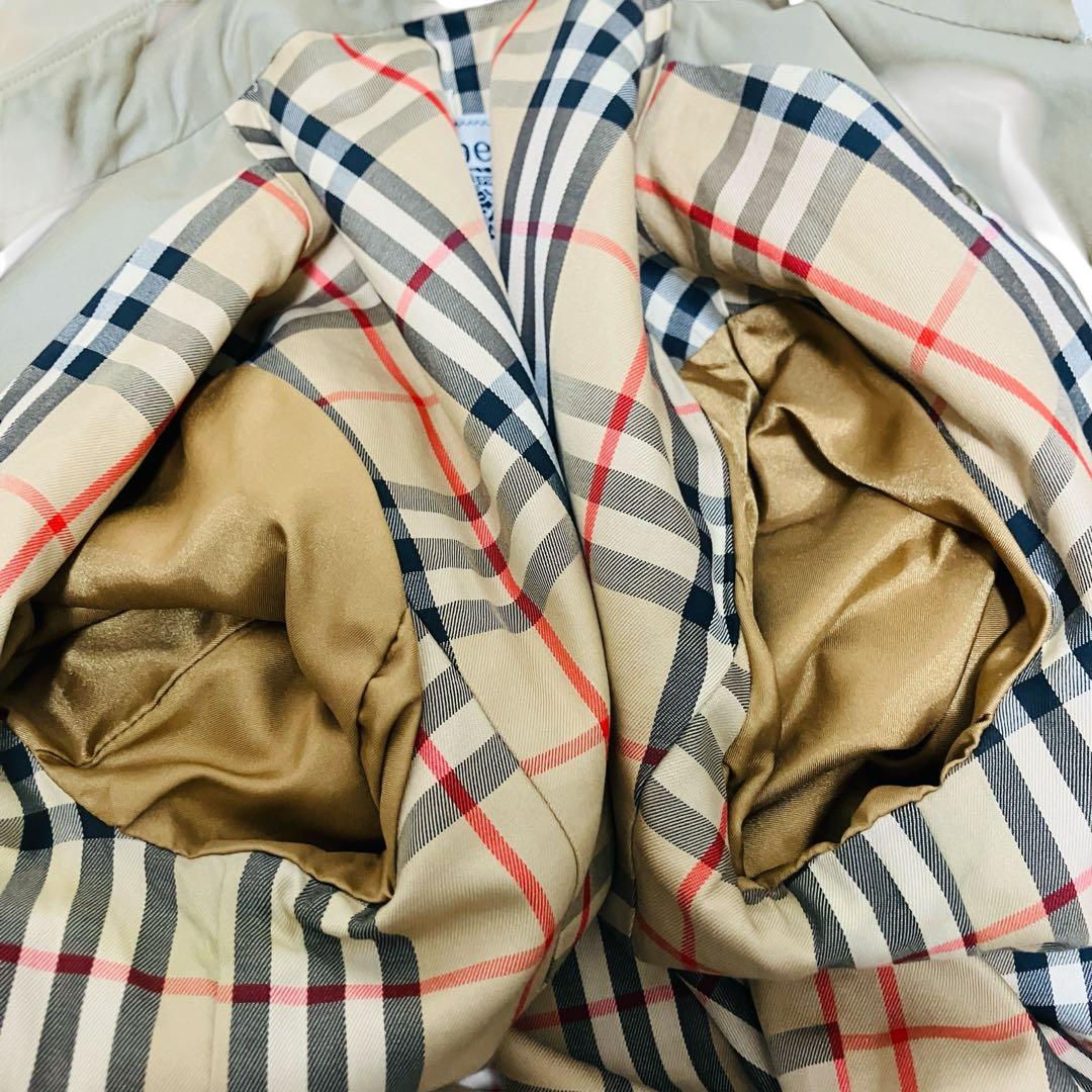 訳あり バーバリー トレンチコート ノバチェック ベルト付 ベージュ 玉虫色