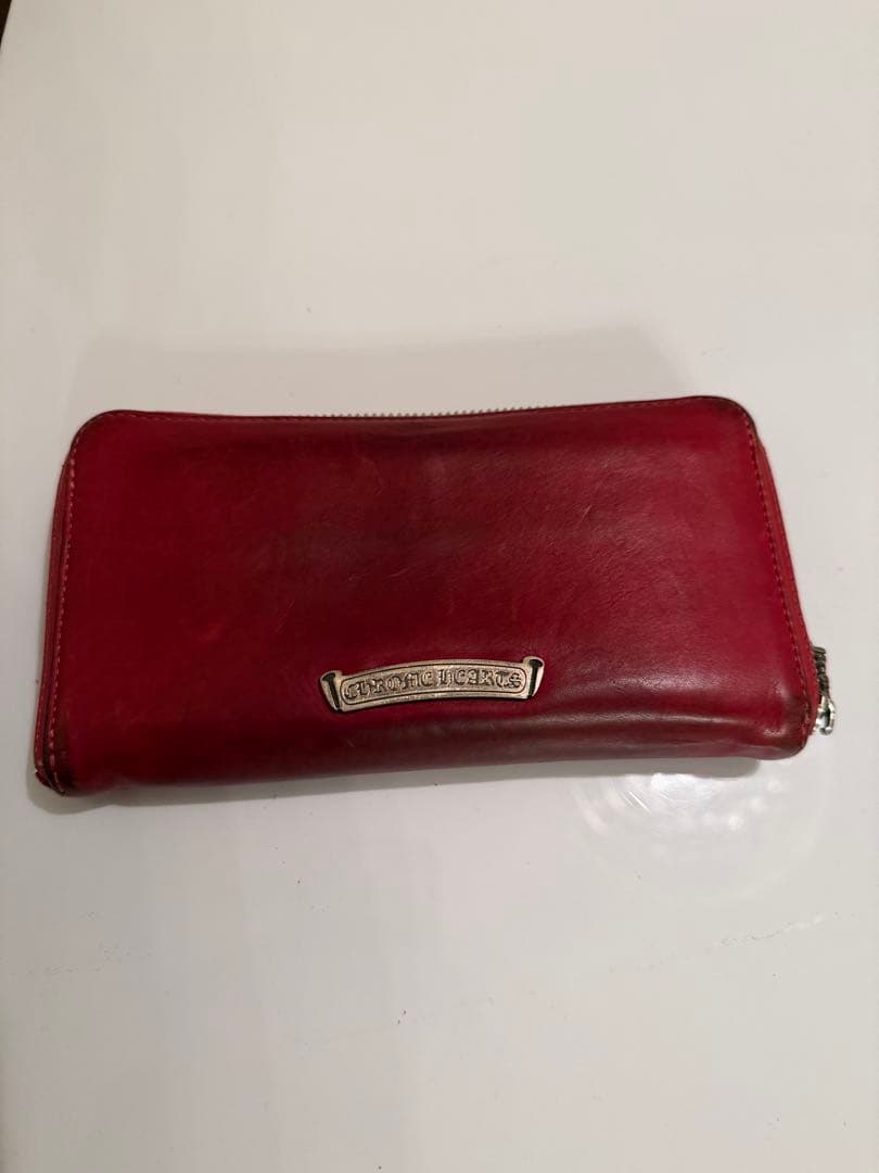 sakuya0408 クロムハーツ　ウォレット　長財布　レッドレザー