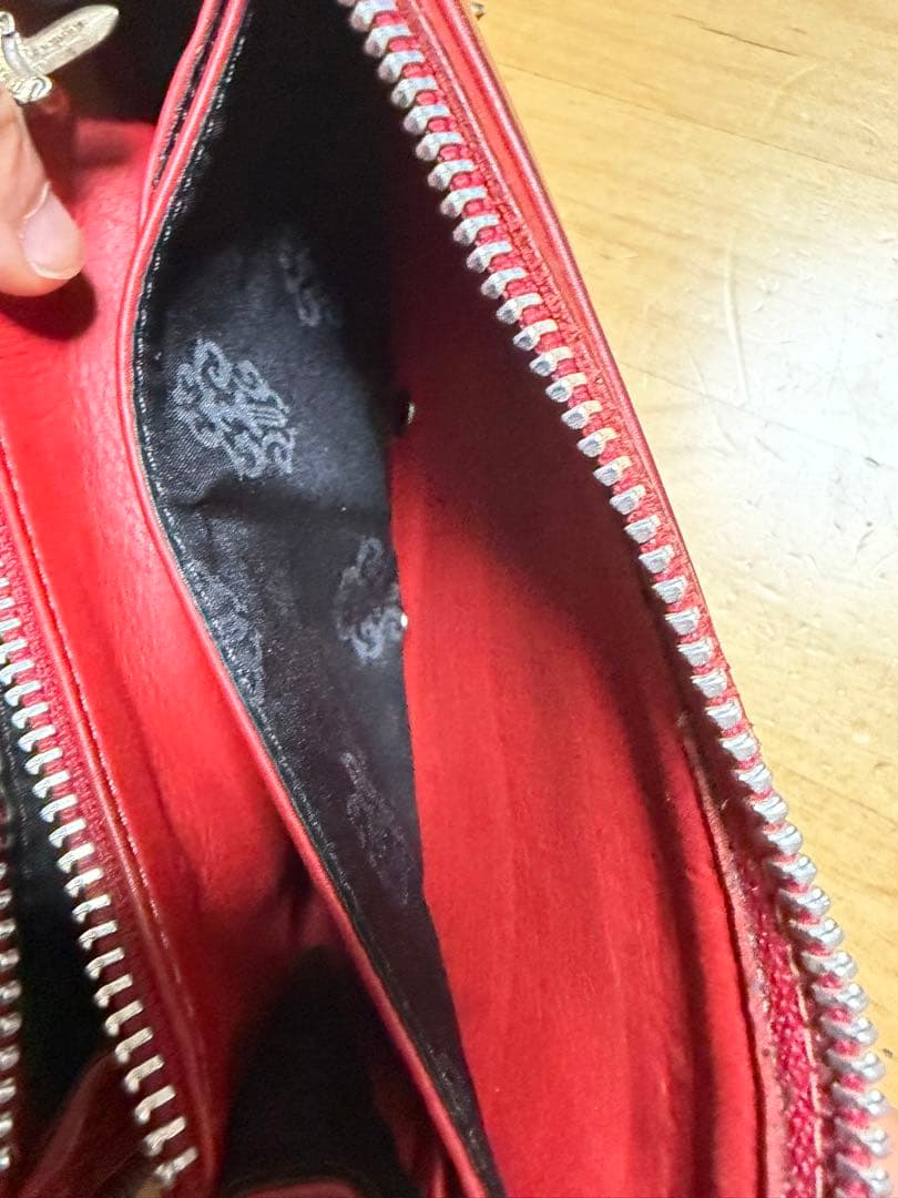 sakuya0408 クロムハーツ　ウォレット　長財布　レッドレザー