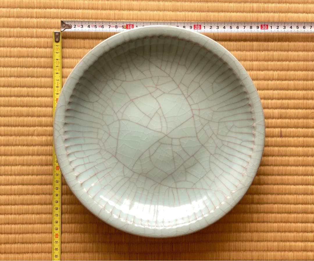 鈴木三成　青瓷　皿　有名作家